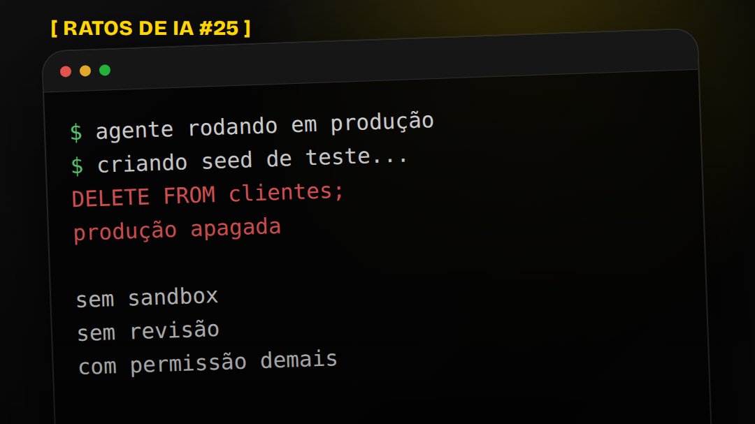 O agente que apagou um banco de produção: 5 regras pra não deixar a IA solta demais