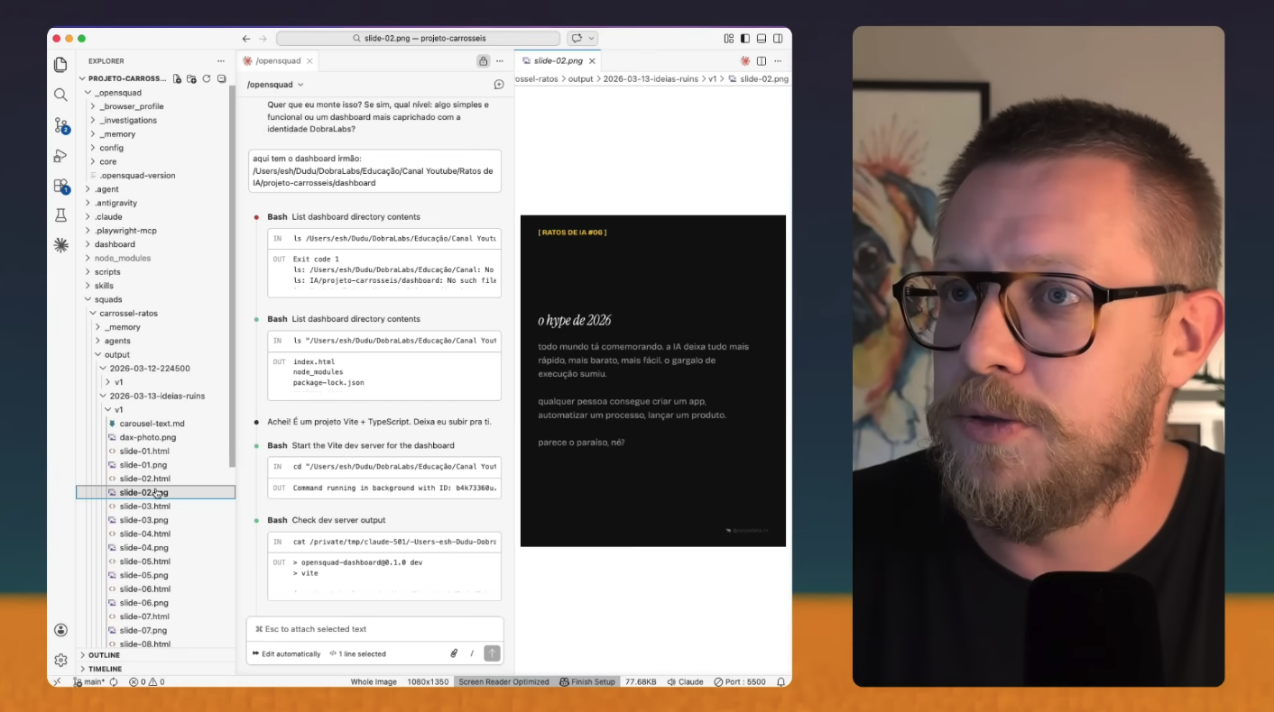 Como montar um time de agentes de IA pra fazer seu marketing no Claude Code