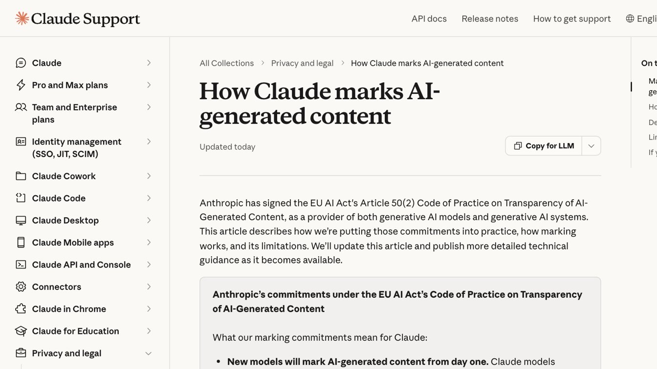 A marca d'água do Claude: o que ela prova, o que não prova e como fica a política de IA da empresa